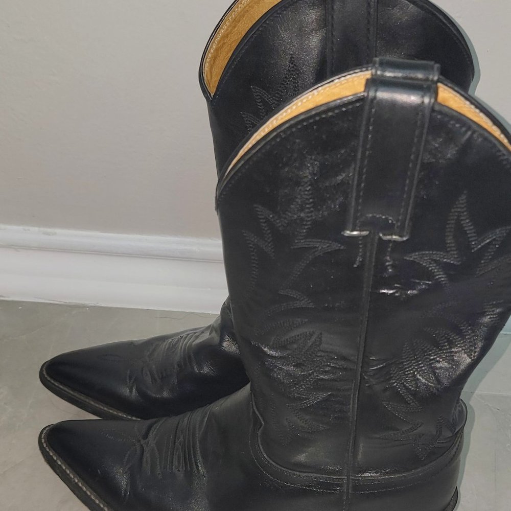 BLack Justin Boots 8.5B MENS - Picture 6 of 9